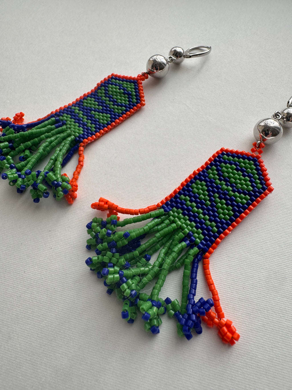 The "Belong" Zig Zag Beaded Tassel Earrings