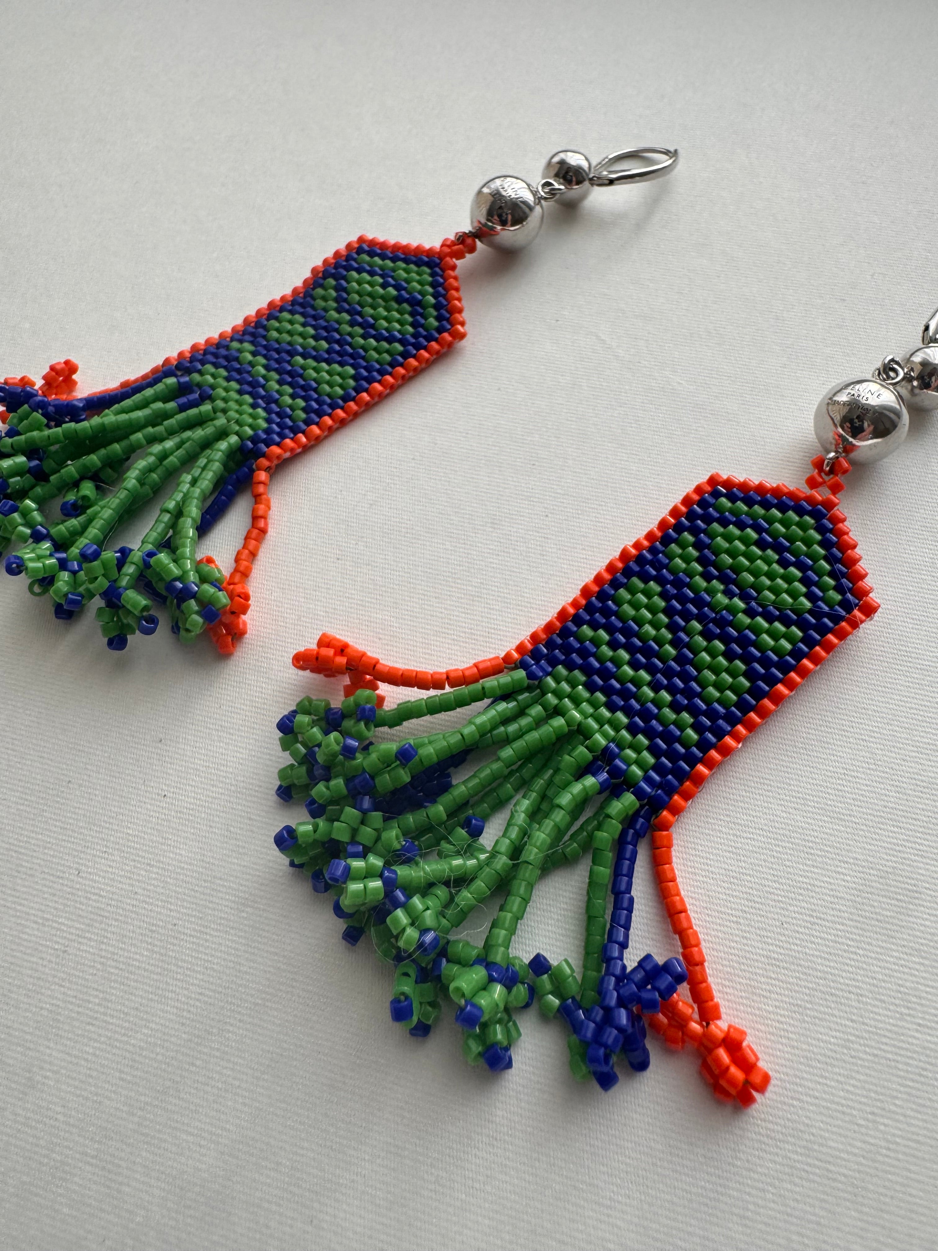 The "Belong" Zig Zag Beaded Tassel Earrings