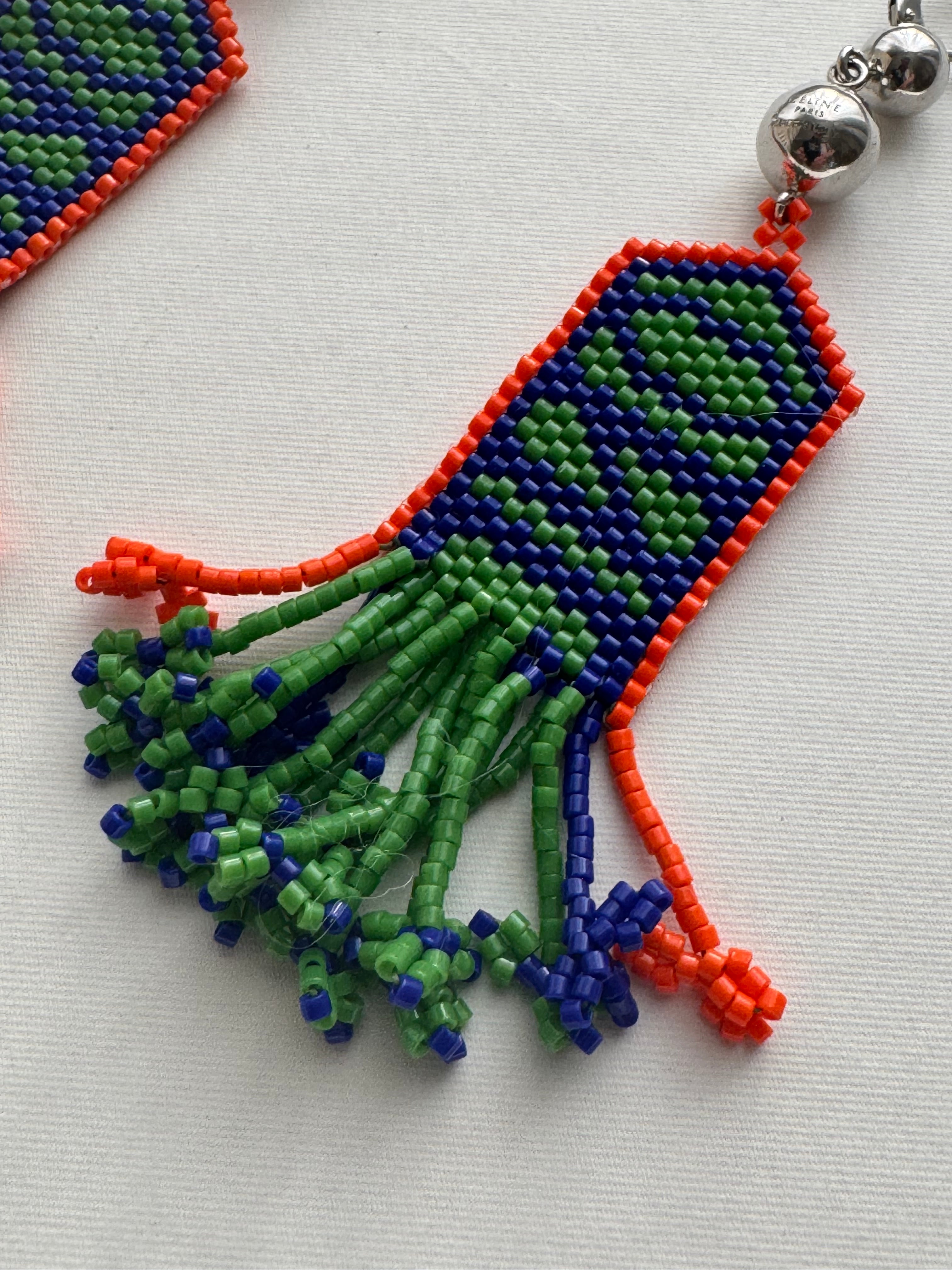 The "Belong" Zig Zag Beaded Tassel Earrings