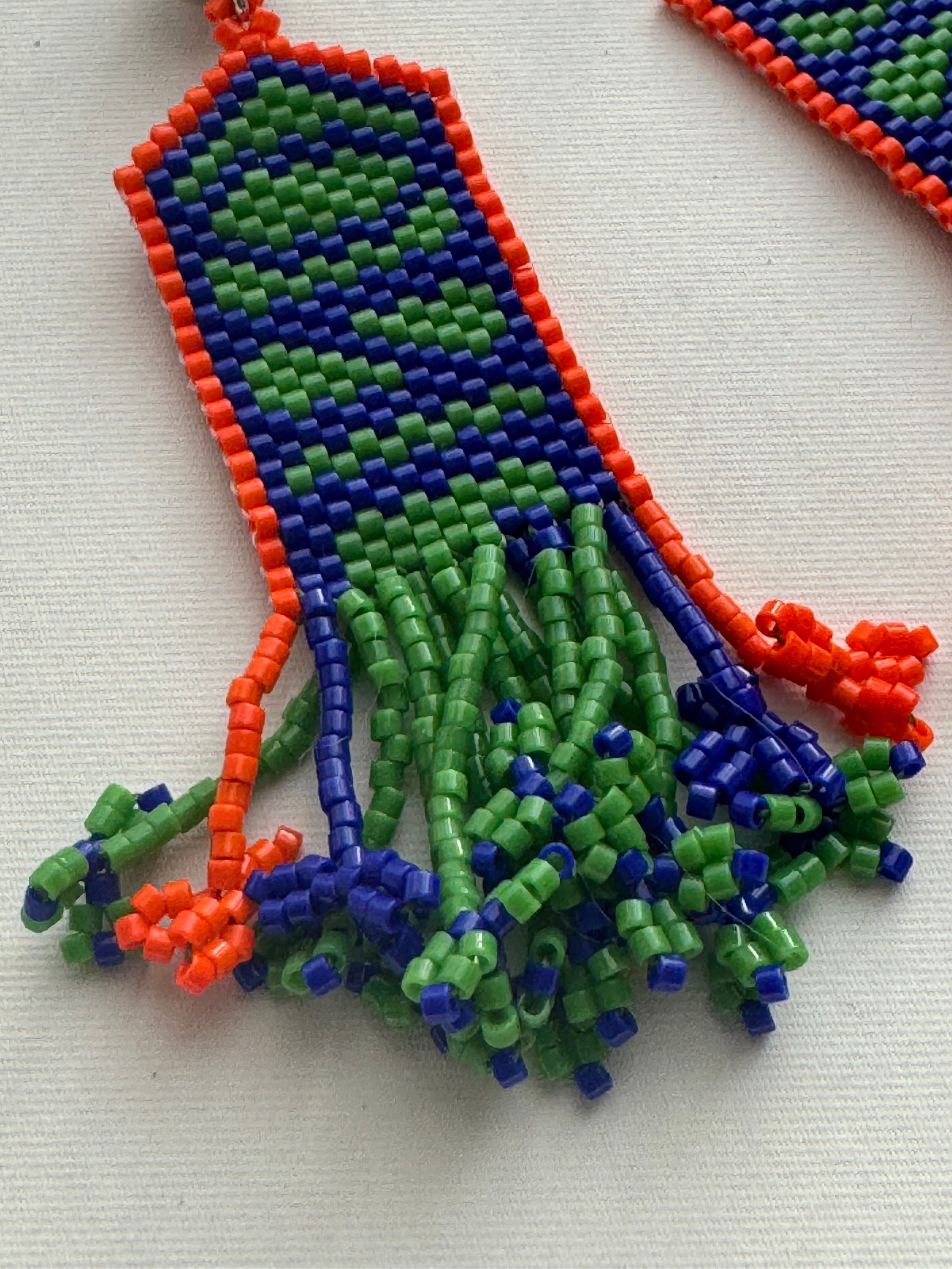 The "Belong" Zig Zag Beaded Tassel Earrings