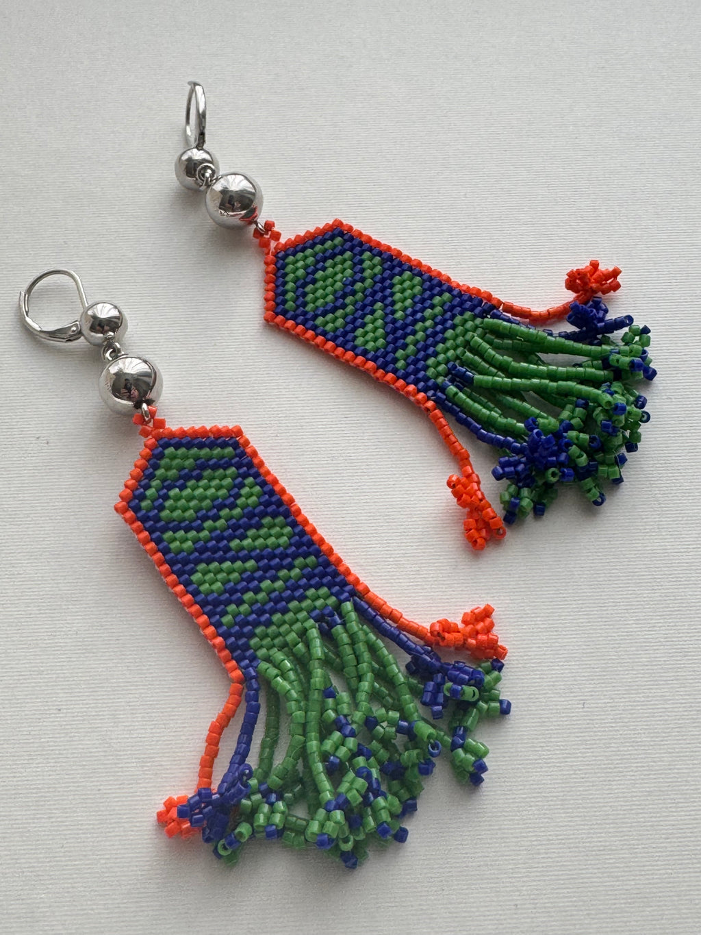 The "Belong" Zig Zag Beaded Tassel Earrings