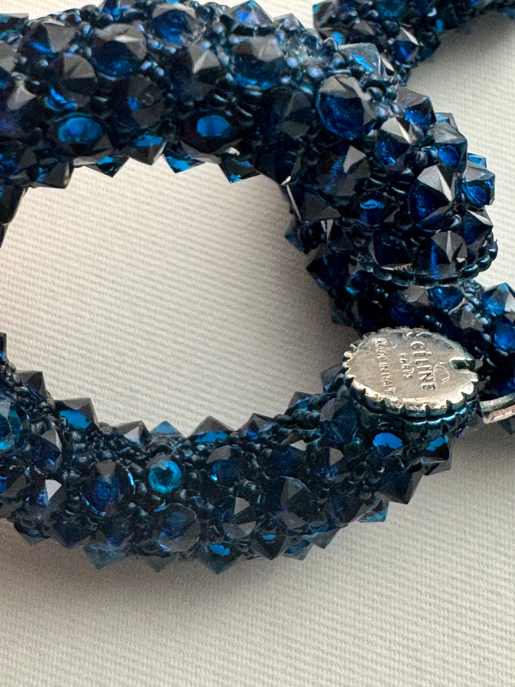 The Dark Blue Crystal Hoops