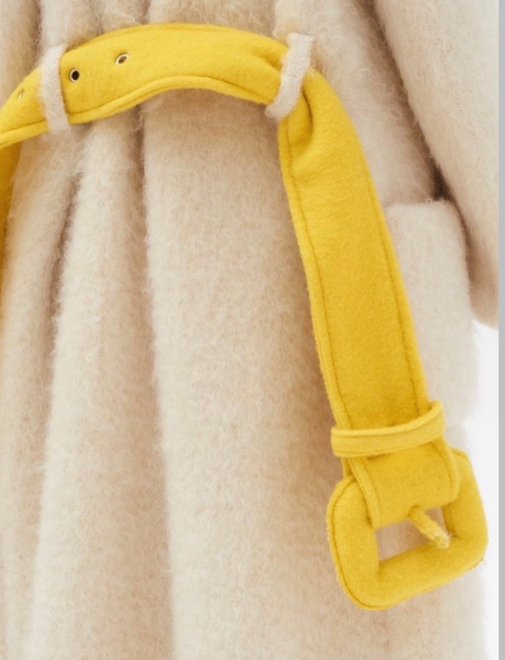 The Double Face Oversized Wool Belt in Yellow
