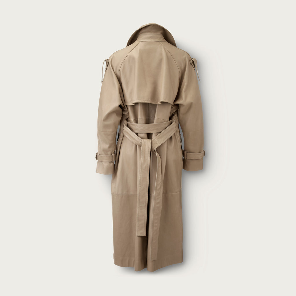 The Ad Campaign Leather Trench Coat