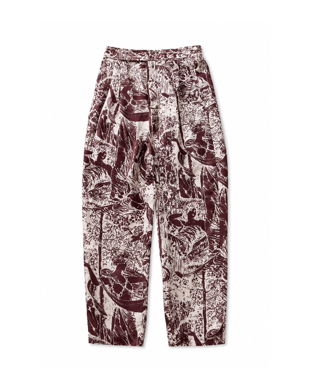 The Figure Printed Silk Pants
