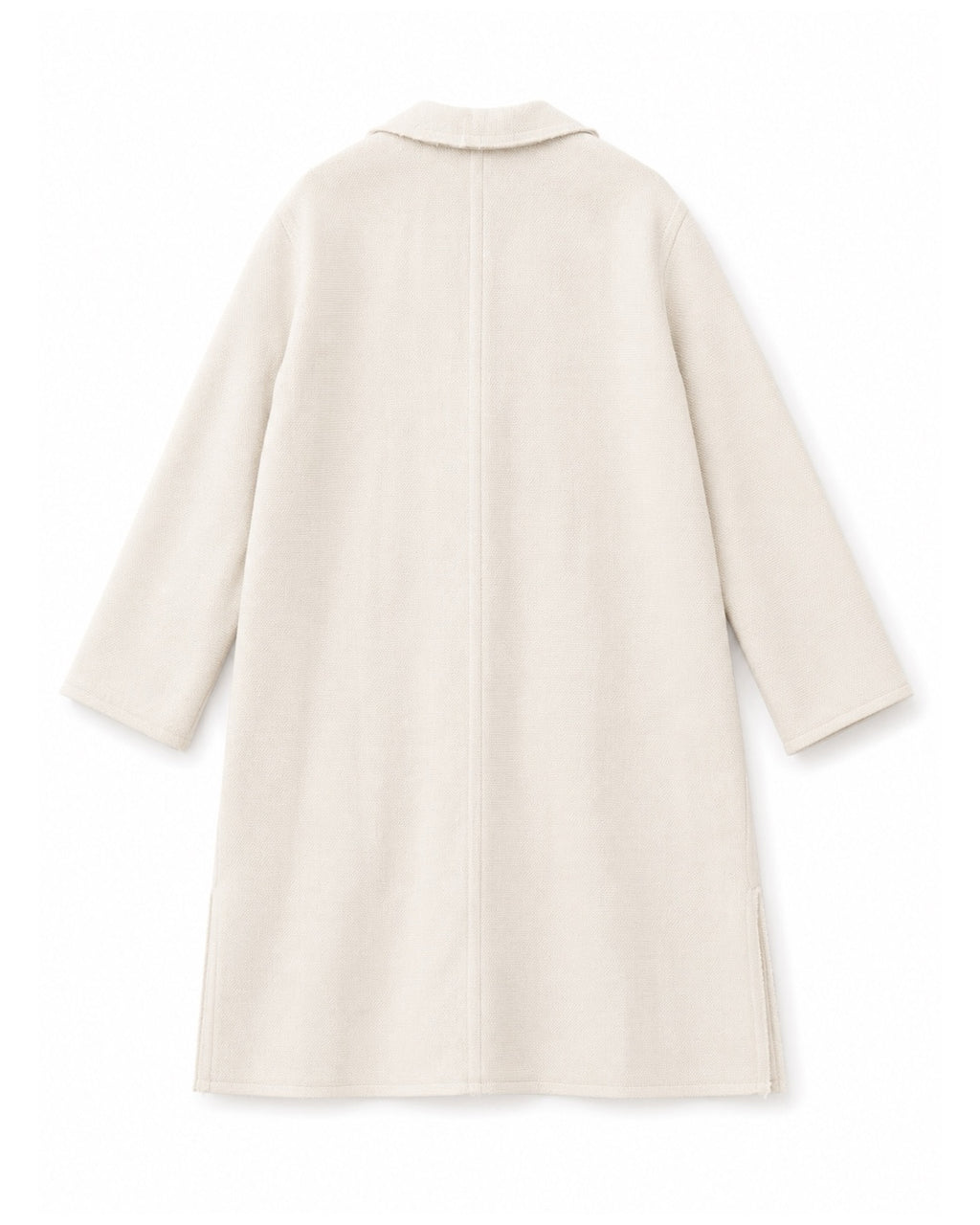 The Cream Basket Weave Linen Coat