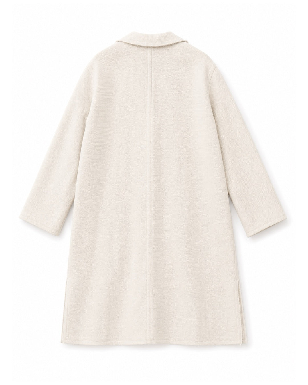 The Cream Basket Weave Linen Coat