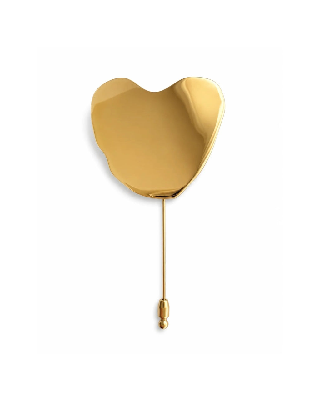 The Gold Brass Heart Pin