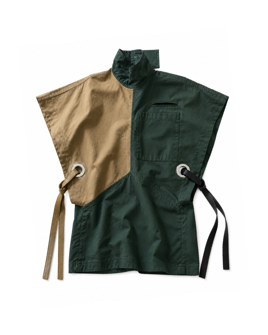 The Color Block Top with Leather Ribbons