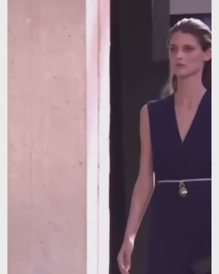The V Neck Jumpsuit In Ink Wool Crepe
