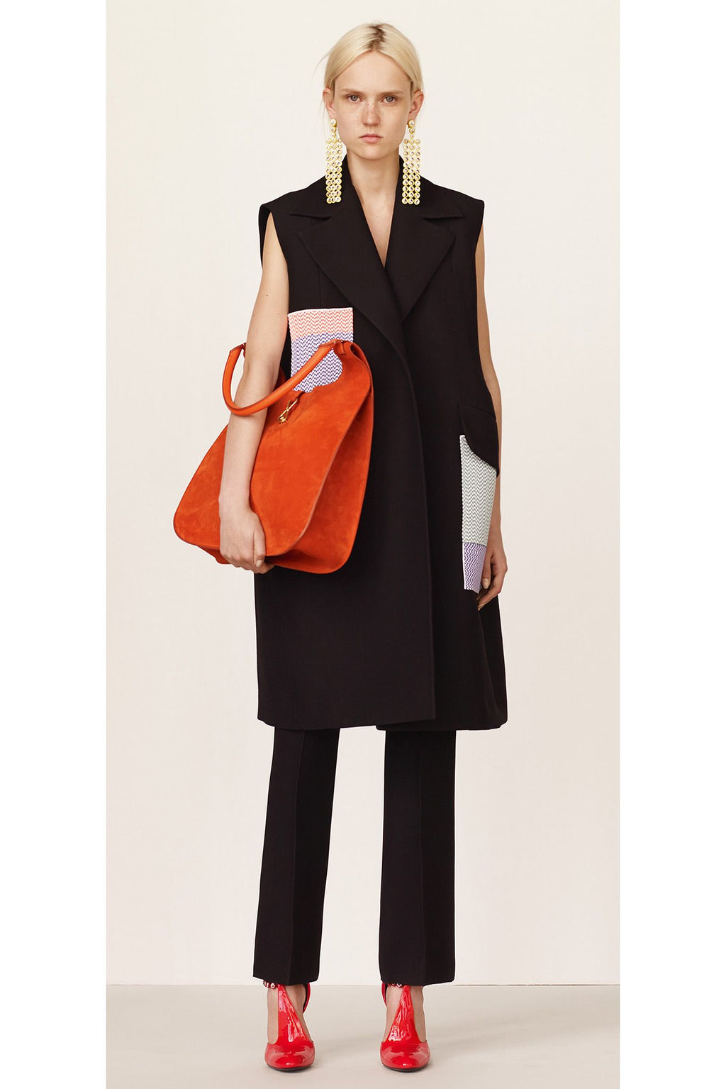 The Riviere Crystal Yellow Painted Aluminium and Strass Earrings